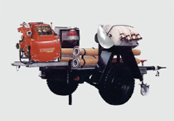 مقطورات مكافحة الحريق مياة / فوم